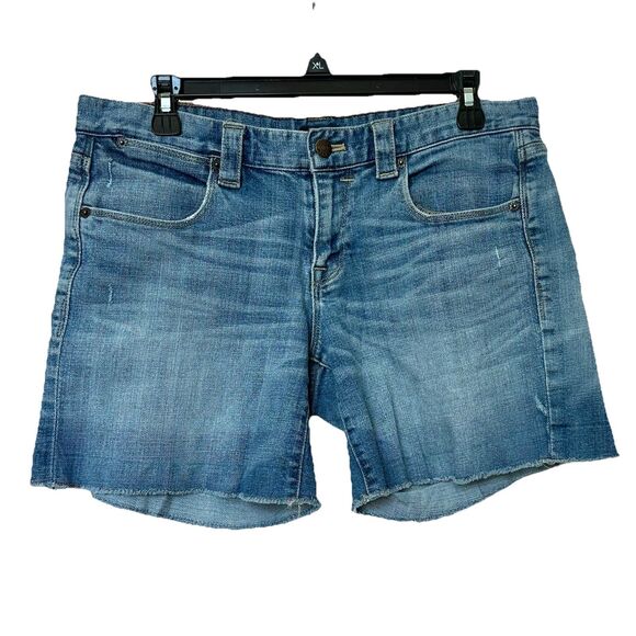 J. Crew Stretch Denim Shorts Womens 6 Distressed Raw Hem - Picture 1 of 9